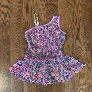 Glittery Kids Dance Costume with Sequins size 5/6